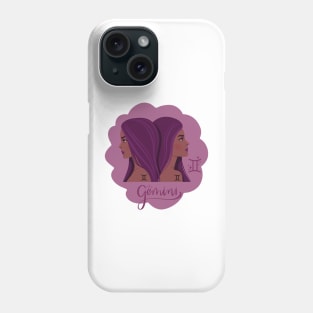 Gemini: Curiosity ignites, two minds in flight. Phone Case