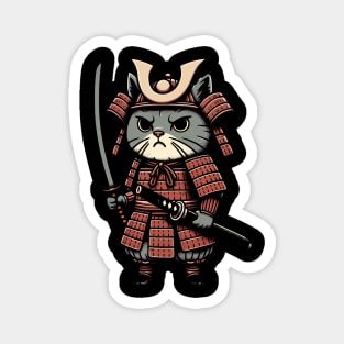 Samurai Cat - Warrior Kitten in Armor Magnet