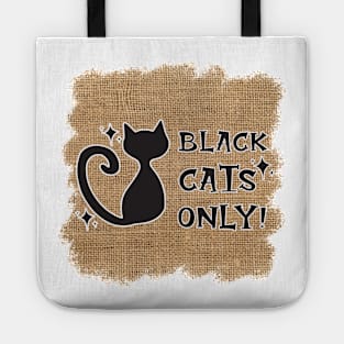 black cats only Tote