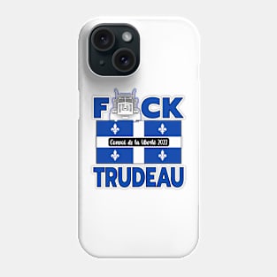 QUÉBEC FLAG - F-CK TRUDEAU SAVE CANADA FREEDOM CONVOY 2022 TRUCKERS QUÉBEC Phone Case