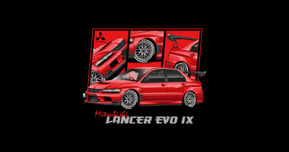 Mitsubishi Lancer evolution evo 9 Red, JDM - Lancer Evo 9 - Posters and ...