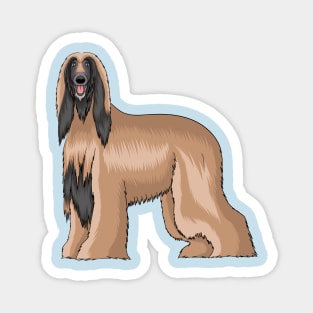 Afghan hound dog cartoon illustration Magnet