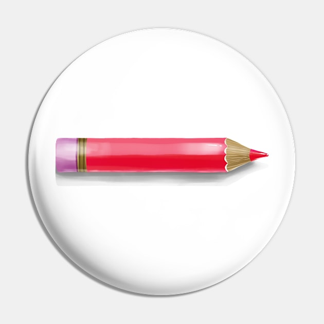 Chili Red Pencil Pin by Rowena Aitken