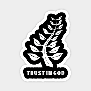 Africa Ghana Sankofa Adinkra Symbols "Trust In God" White Magnet