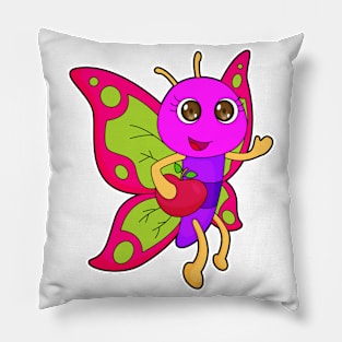 Butterfly Apple Fruit Pillow