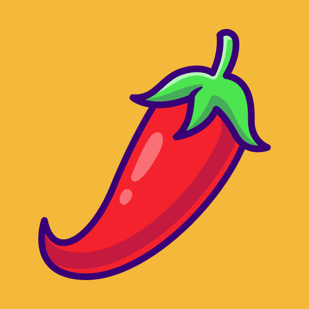 Red Chili Pepper Vegetable Cartoon by Catalyst Labs