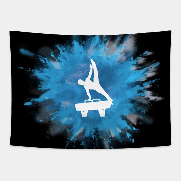 Mens Gymnastics Explosion Tapestry by FlexiblePeople