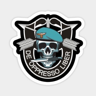 US Army Special Forces Group Skull  De Oppresso Liber SFG - Gift for Veterans Day 4th of July or Patriotic Memorial Day Magnet