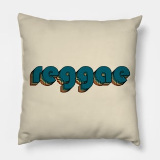 Reggae // Reggae Retro Rainbow Typography Style // 70s Pillow