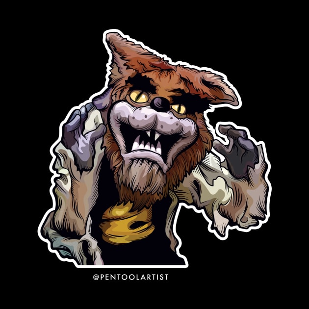 Mad Monster Wolfman by pentoolarts