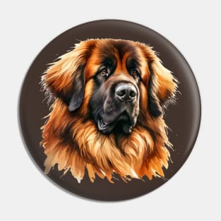 Leonberger Watercolor - Beautiful Dog Pin