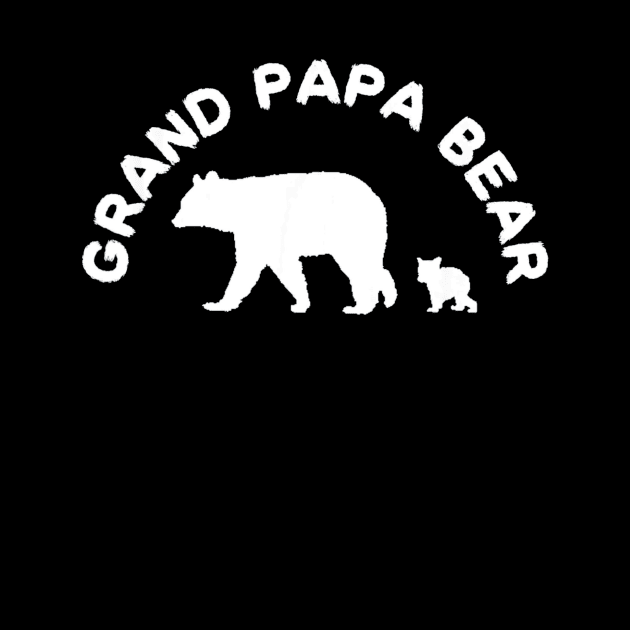 Grand Papa Bear with 1 One Cub Shirt Grandfather Gift by schaefersialice