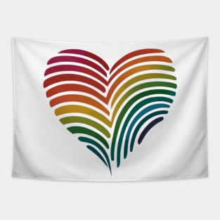 Love Matters Rainbow Fingerprint Tapestry