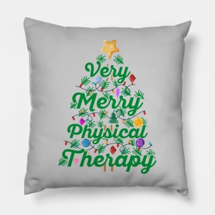 PT Christmas Very Merry Physical Therapy Christmas Pillow