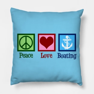 Peace Love Boating Pillow