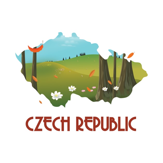 Czech republic travel map by nickemporium1