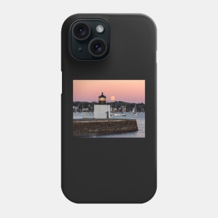 The Harvest Moon Rising on Derby Light Salem MA Phone Case