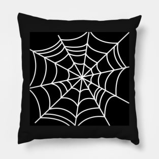 Spider Web Black and White Vector, Artwork Pillow