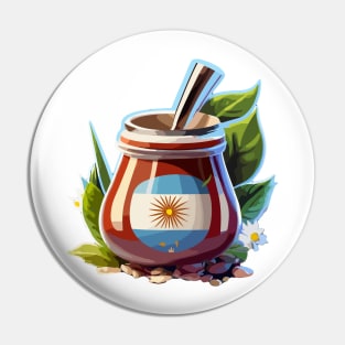 Yerba Mate Argentina Flag Pin