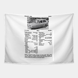 RELIANT ROBIN - technical data Tapestry