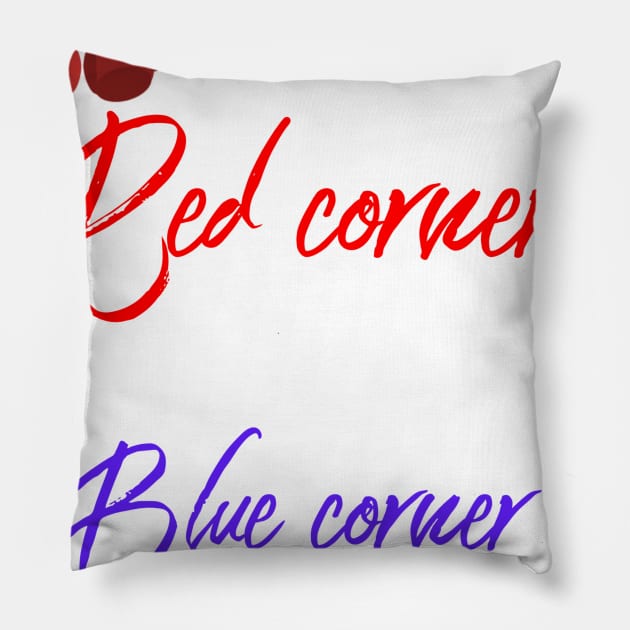 Red corner vs blue corner Pillow by GMAT