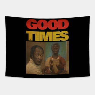 VINTAGE GOOD TIMES JESUS BLACK TV SHOWS Tapestry