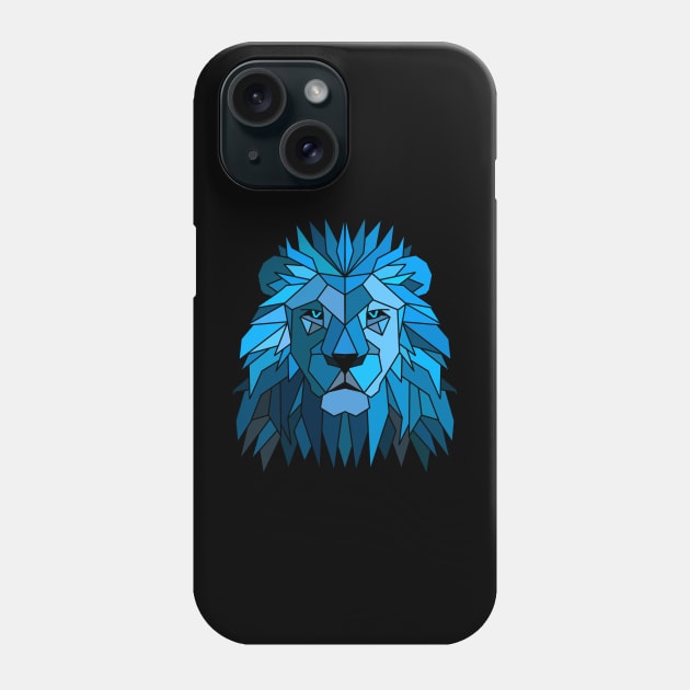 Blue Lion Phone Case by Ms.Chip