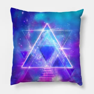 Space Vector 3 - Synth Galactic Vaporwave Pillow