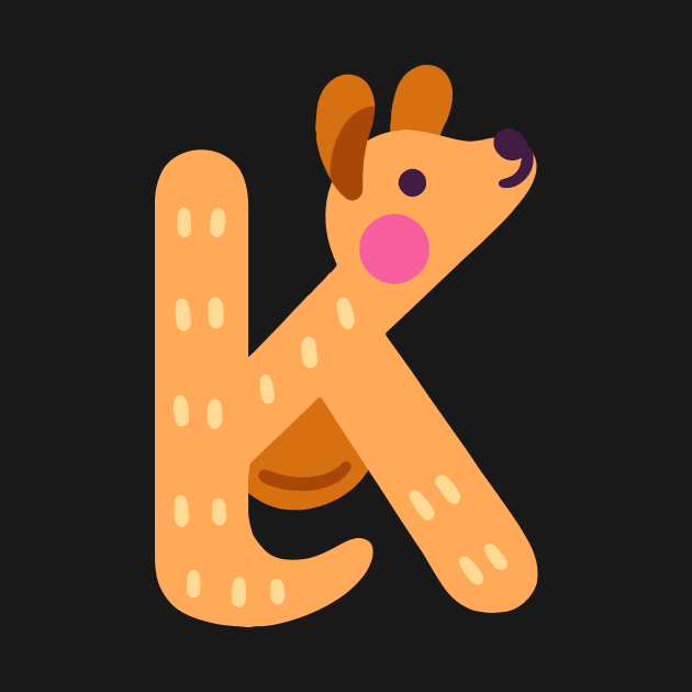 Letter K animal alphabet back to school by AwesomeDesignArt