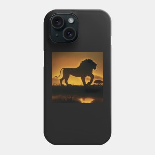 Lion in the Serengeti at Sunset Phone Case