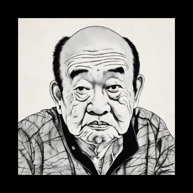 Portrait of old asian man by KOTYA