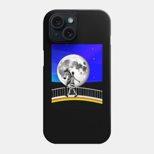 the moon and stars for space lovers who are in love with the stars and horses too Phone Case