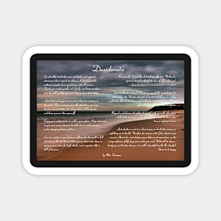 Desiderata Inspirational Poem on Seashore Magnet