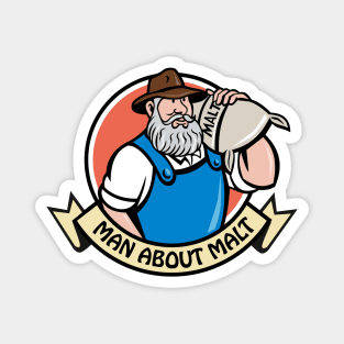 Man About Malt Logo Magnet