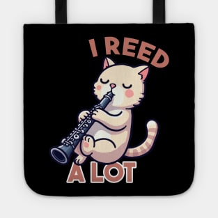 I Reed A Lot Funny Clarinet Cat Tote