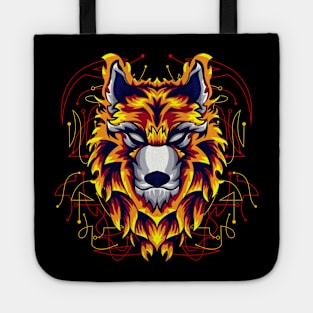 fire wolf hot Tote