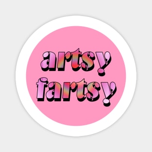 artsy fartsy pink Magnet