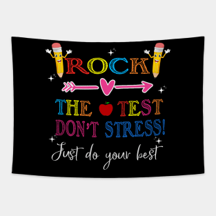 Test Day Rock The Test Teacher Testing Day Tapestry