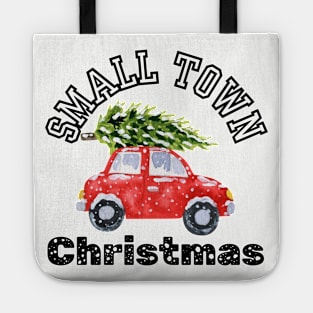 Vintage Small Town Christmas Tote