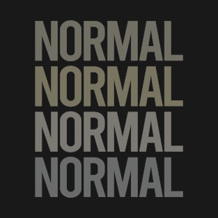 Gray Text Art Normal T-Shirt