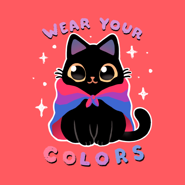 Bisexual LGBT Pride Cat - Kawaii Rainbow Kitty - Wear your colors by BlancaVidal