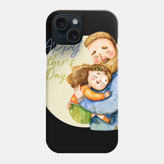 happy fathers day - father and daughter Phone Case by Spring Moon