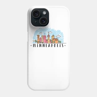 Minneapolis USA Skyline Phone Case