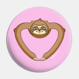 Nerd Sloth Hug Pin