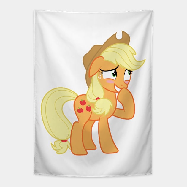 Blushing Applejack Tapestry by CloudyGlow