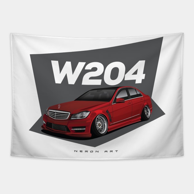 Mercedes Benz W204 Tapestry by Neron Art