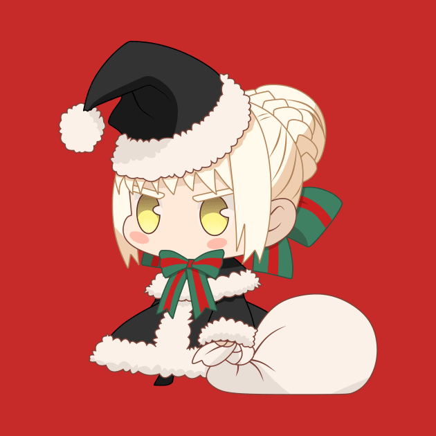 CUTE CHIBI SANTA SABER ALTER 2 from Fate Stay Night by zerooneproject