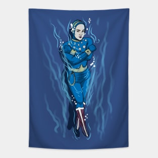 super retro diving suit Tapestry