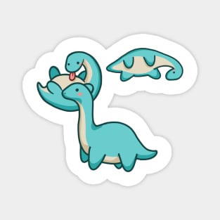 Silly dinos, long neck, Dinosaurus. Magnet