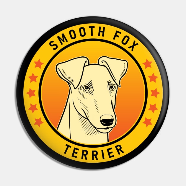 Smooth Fox Terrier Dog Portrait Pin by millersye